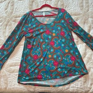 Lularoe Lynnae long sleeve tee Size XL